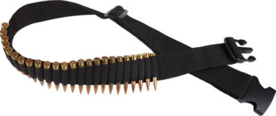 BULLDOG RIFLE AMMO BELT HOLDS – 24 CARTRIDGES ADJUSTABLE BLK