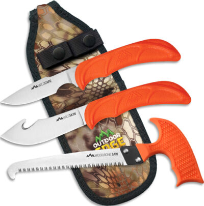 OUTDOOR EDGE WILDGUIDE 3 PIECE – HUNTING COMBO W/KRYPEK SHEATH