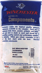 WINCHESTER UNPRIMED CASES 243 – WIN 50 PACK 20PK/CS