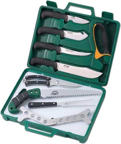 OUTDOOR EDGE GAME PROCESSOR – 11 PIECE COMBO W/CARRY CASE