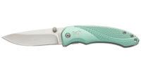 ALLURE – MINT GREEN, DROP POINT, PLAIN EDGE, 2 7/8″ BLADE