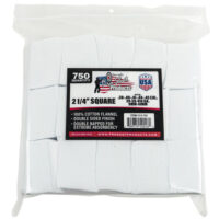 2-1/4″ SQUARE COTTON PATCHES – .38 – .45 CAL / 20 GA – 410 GA, 750/CT