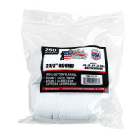 COTTON FLANNEL PATCHES – .45-.48 CALIBER, 2 1/2 ROUND, 250 COUNT