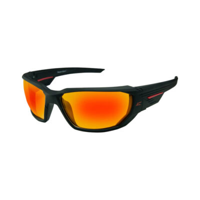 DAWSON SUNGLASSES – MATTE BLACK FRAME, RED MIRROR LENS