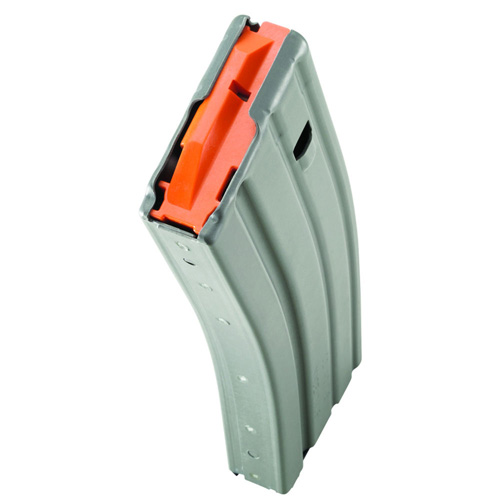 DURAMAG SPEED MAGAZINE – GREY W/ ORG FLWR, 5.56 / .223 / 300BLK, 30/RD, ALUM