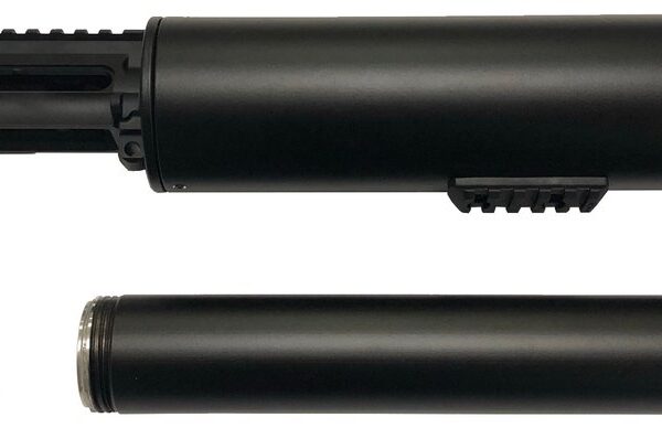 F5 MFG Soda Can Launcher – Black | Picatinny Rail | Includes Golfball/Net/Smoke Canister attachment