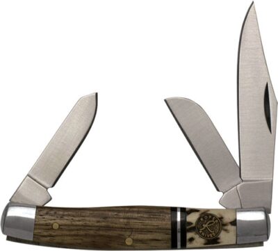 ABKT ROPER SERIES LAREDO STAG – STOCKMAN 3-BLADE WOOD HANDLES