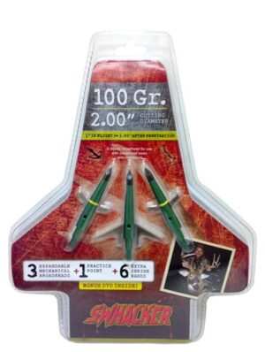SWHACKER BROADHEAD 2-BLADE – 100GR 2″ CUT 3/PK