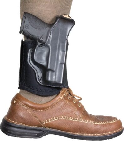 DESANTIS DIEHARD ANKLE HOLSTER – RH LEATHER S&W J 2-2.25 BLACK