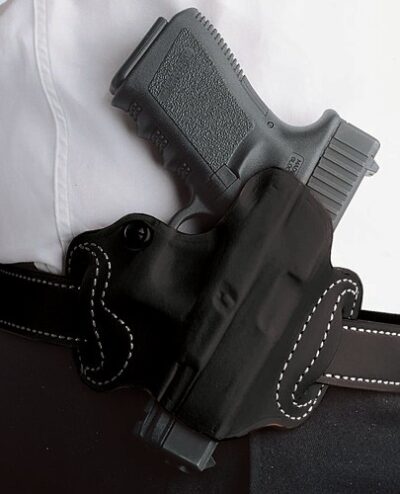 DESANTIS MINI SLIDE HOLSTER – OWB RH LTHR FITS GLOCK 43 BLK