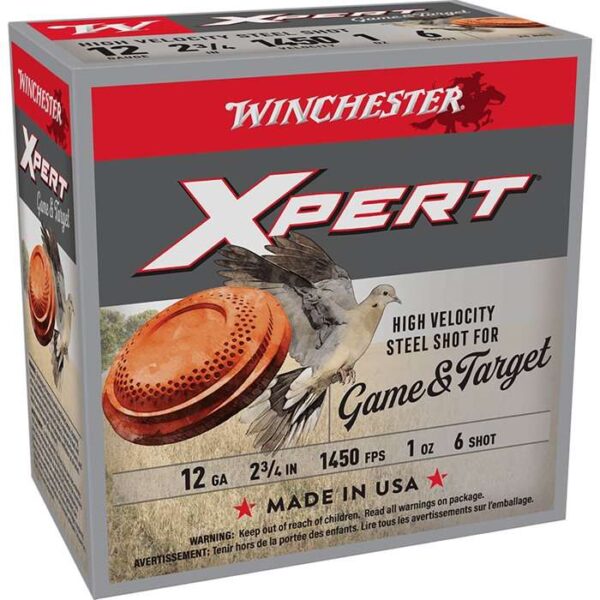 WINCHESTER 12 GA 2-3/4″ LSZ 1 OZ #6 STL XPERT HV 25 RD/BX 10 BX/CS