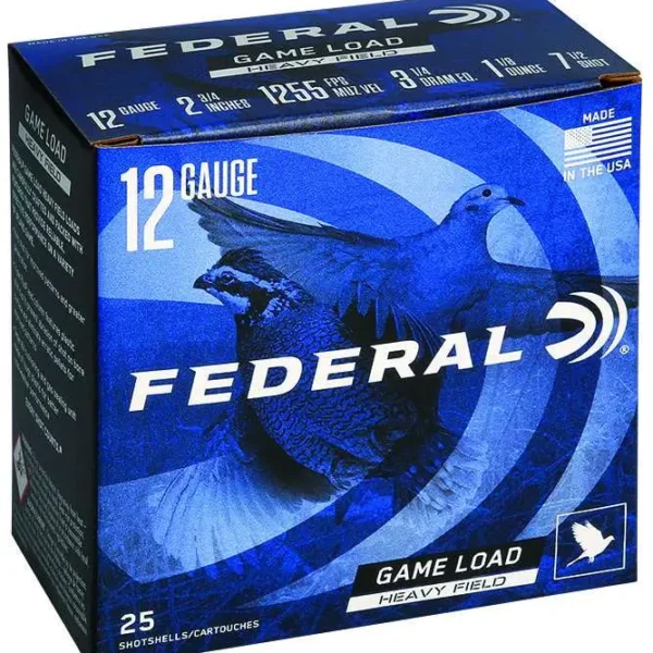 FEDERAL 12GA 2-3/4″ 3-1/4DE 1-1/8OZ 7.5 25 RD/BX 10 BX/CS