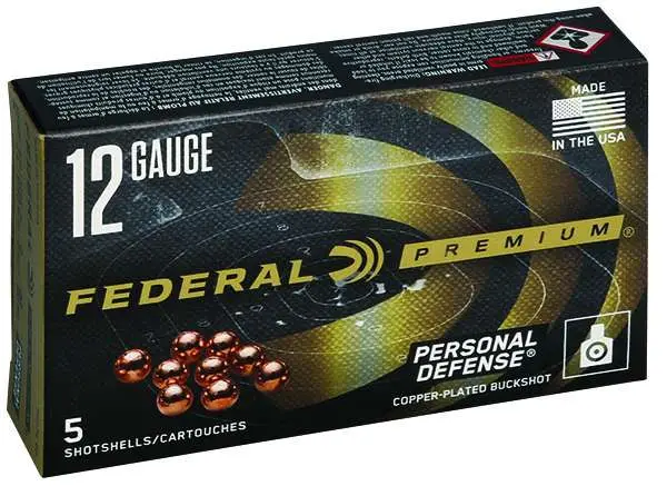 FEDERAL 12GA 2-3/4″ 9 PELLETS-00 BUCK W/FLITECONTROL (REDUCED RECOIL) 5 RD/BX 50 BX/CS
