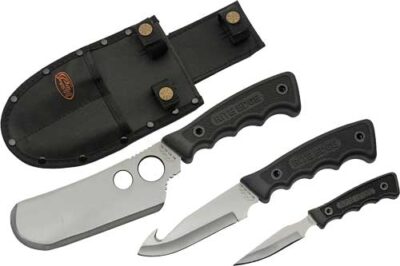 SZCO RITE EDGE 3PC SKINNING – SET W/BLACK RUBBER HNDL/SHEATH