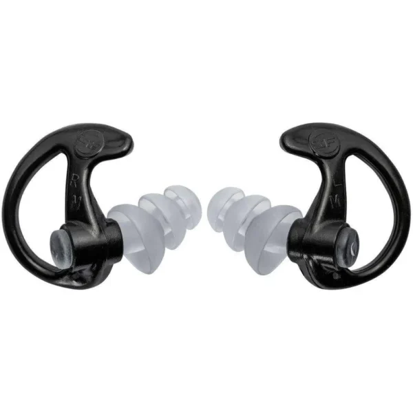 SUREFIRE TRIPLE-FLANGE FULL BLOCK EARPLUGS MED 1 PAIR BLACK