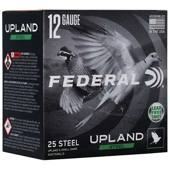 FEDERAL 12GA 2-3/4″ 1  OZ 7.5 UPLAND STEEL 25 RD/BX 10 BX/CS