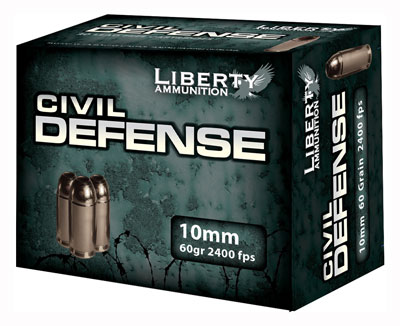 LIBERTY CIVIL DEFENSE 10MM – 60GR HP 20RD 10BX/CS