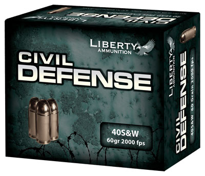 LIBERTY CIVIL DEFENSE – 40 SW 60GR HP 20RD 10BX/CS