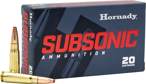 HORNADY SUBSONIC 300 AAC 190GR – SUB-X 20RD 10BX/CS