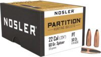 NOSLER BULLETS 22 CAL .224 – 60GR PARTITION 50CT