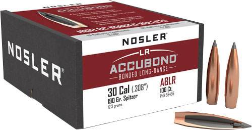 NOSLER BULLETS 30 CAL .308 – 190GR ACCUBOND LR 100CT