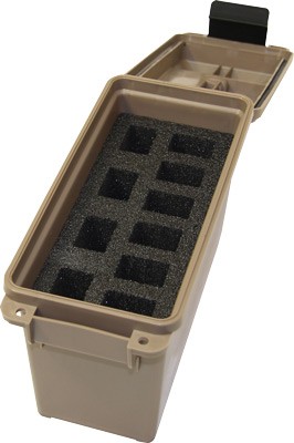 MTM TACTICAL MAGAZINE CAN DARK – EARTH HOLDS 10 DS HANDGUN MAGS
