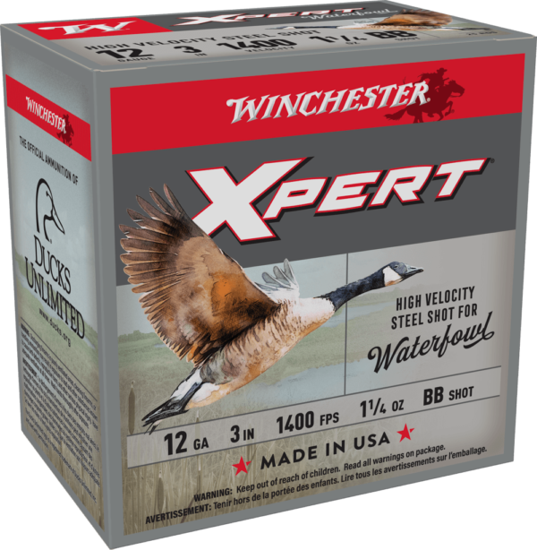 WINCHESTER SUPER X XPERT STEEL 12GA 3″ 1-1/8 OZ BB 25RD BX 250RD CASE