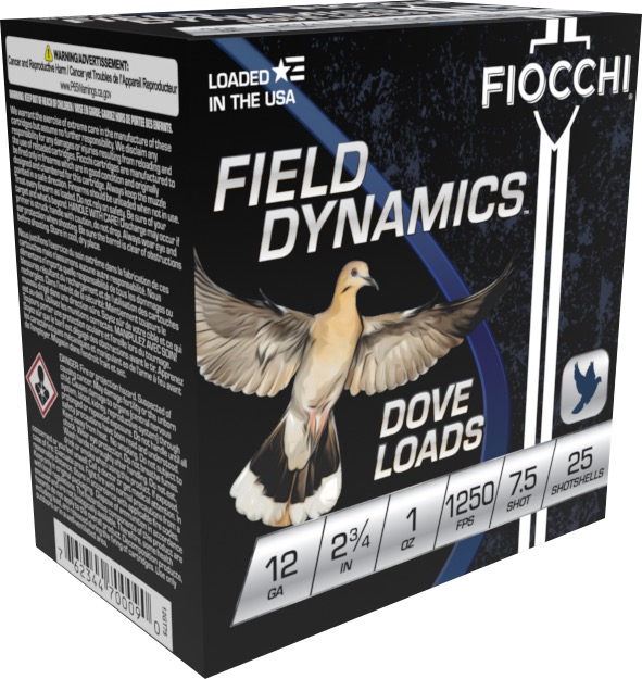 FIOCCHI 12G 2-3/4″ 1OZ 7.5SHT G&T 25/250RDS