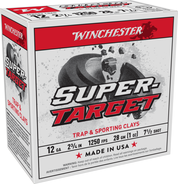 WINCHESTER SUPER TARGET 12GA 2-3/4″ 1OZ #7.5 25RD BX 250RD CASE