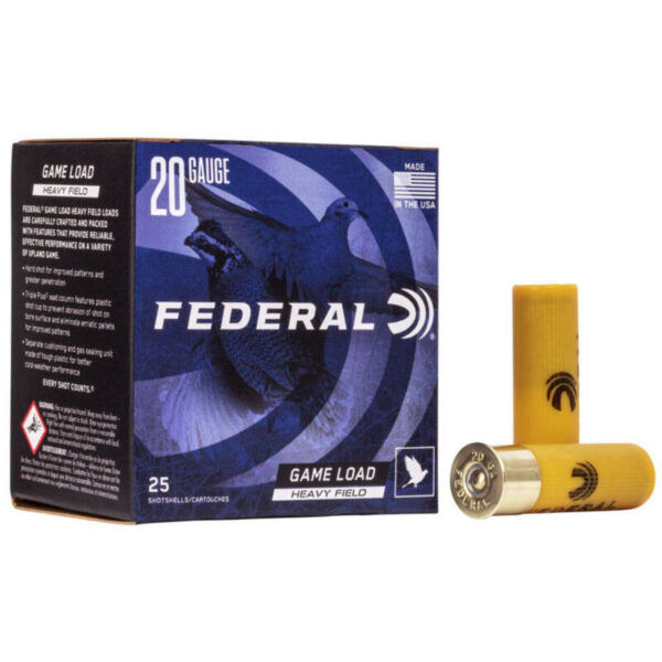 FEDERAL 20GA 2-3/4″ 2-1/2DE 1OZ 7.5 25 RD/BX 10 BX/CS