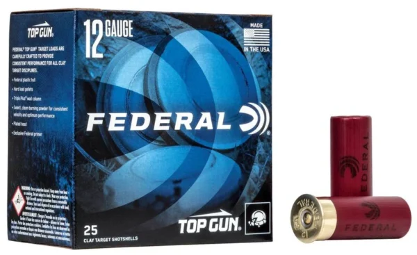 FEDERAL TOP GUN 12GA 2-3/4″ 2-3/4DE 1OZ 8 25 RD/BX 10 BX/CS