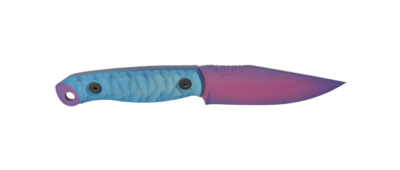 HALF FACE BLADES CROW SCALPER AURORA 4″ BLADE, 8.3″OA, S45VN STEEL, MICARTA GRIP