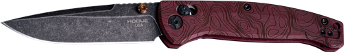 HOGUE MYSTO 3.4″ ABLE LCK FLDR – CLIP POINT STONEWASH REDSTONE
