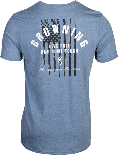 BROWNING SS T-SHIRT HUNT TOUGH – BLUE LARGE