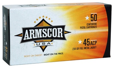 ARMSCOR 45 ACP 230GR FMJ – 50RD 20BX/CS MADE IN USA