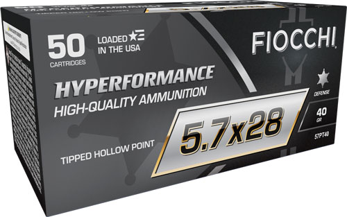 FIOCCHI 5.7X28 40GR JHP – 50RD 10BX/CS