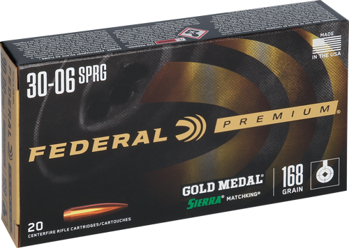 FEDERAL GOLD MEDAL 30-06 168GR – MATCHKING 20RD 10BX/CS