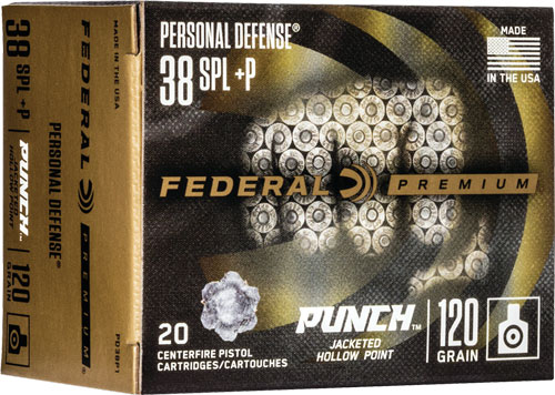 FEDERAL PUNCH 38 SPECIAL +P – 120GR JHP 20RD 10BX/CS
