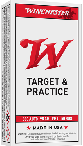 WINCHESTER USA 380 ACP 95GR – FMJ 50RD 10BX/CS