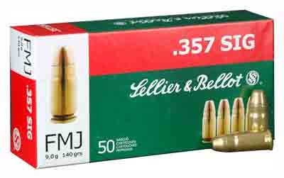 S&B 357 SIG 140GR FMJ – 50RD 20BX/CS