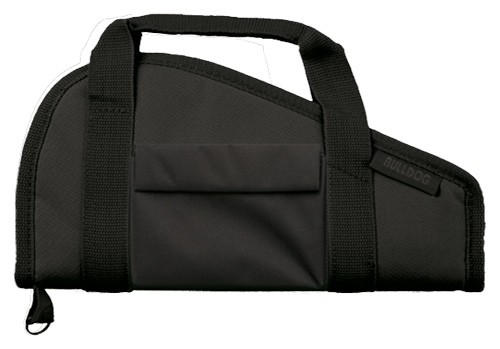 BULLDOG PISTOL CASE 15″ BLACK – ACCESSORY POCKET & CARRY STRAP