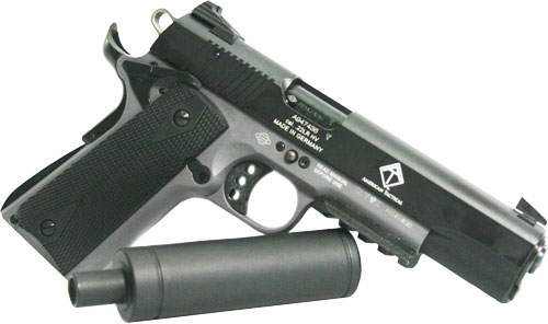GERMAN SPORT 1911 AD-OPS 22LR – 5″ BLACK/GREY 10RD W/RAIL