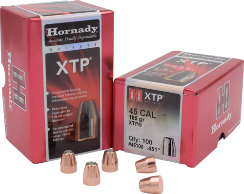 HORNADY BULLETS 45 CAL .451 – 185GR XTP 100CT 15BX/CS