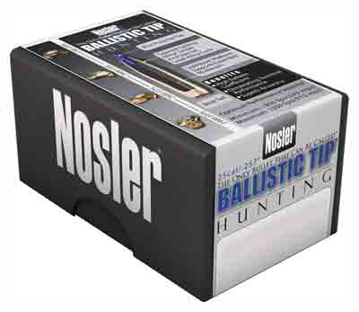 NOSLER BULLETS 25 CAL .257 – 85GR BALLISTIC TIP 100CT