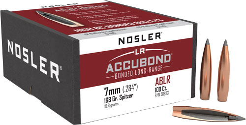 NOSLER BULLETS 7MM .284 – 168GR ACCUBOND LR 100CT