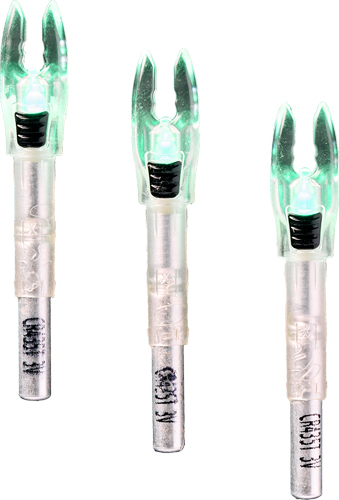NOCKTURNAL SHIFT LIGHTED NOCK – UNIVERSAL GREEN 3PK