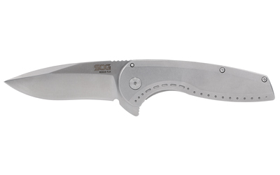 SOG AEGIS FLK 3.25″ DROP PT SLV