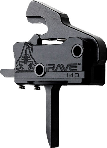 RISE TRIGGER RAVE 140 FLAT SST – 3.5LB AR-15 W/ANTI WALK PINS