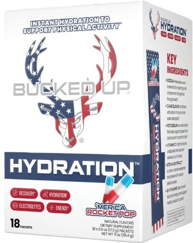BUCKED UP HYDRATION 2.0 – ROCKET POP 18 COUNT