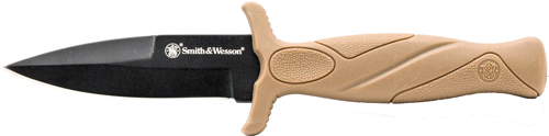 S&W KNIFE FDE BOOT KNIFE 2.75″ – BLADE W/FDE SHEATH & CLIP